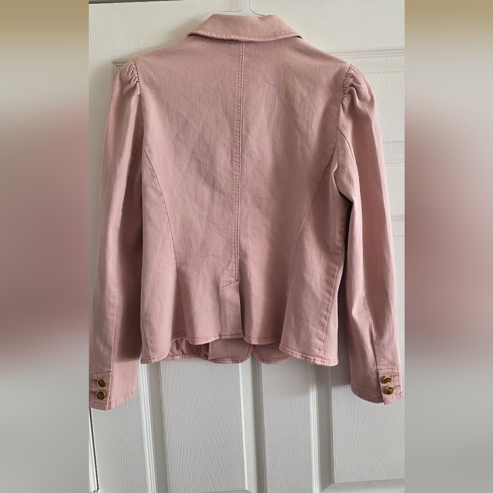 INC International Concepts Blush Pink Denim Blazer - Picture 4 of 4
